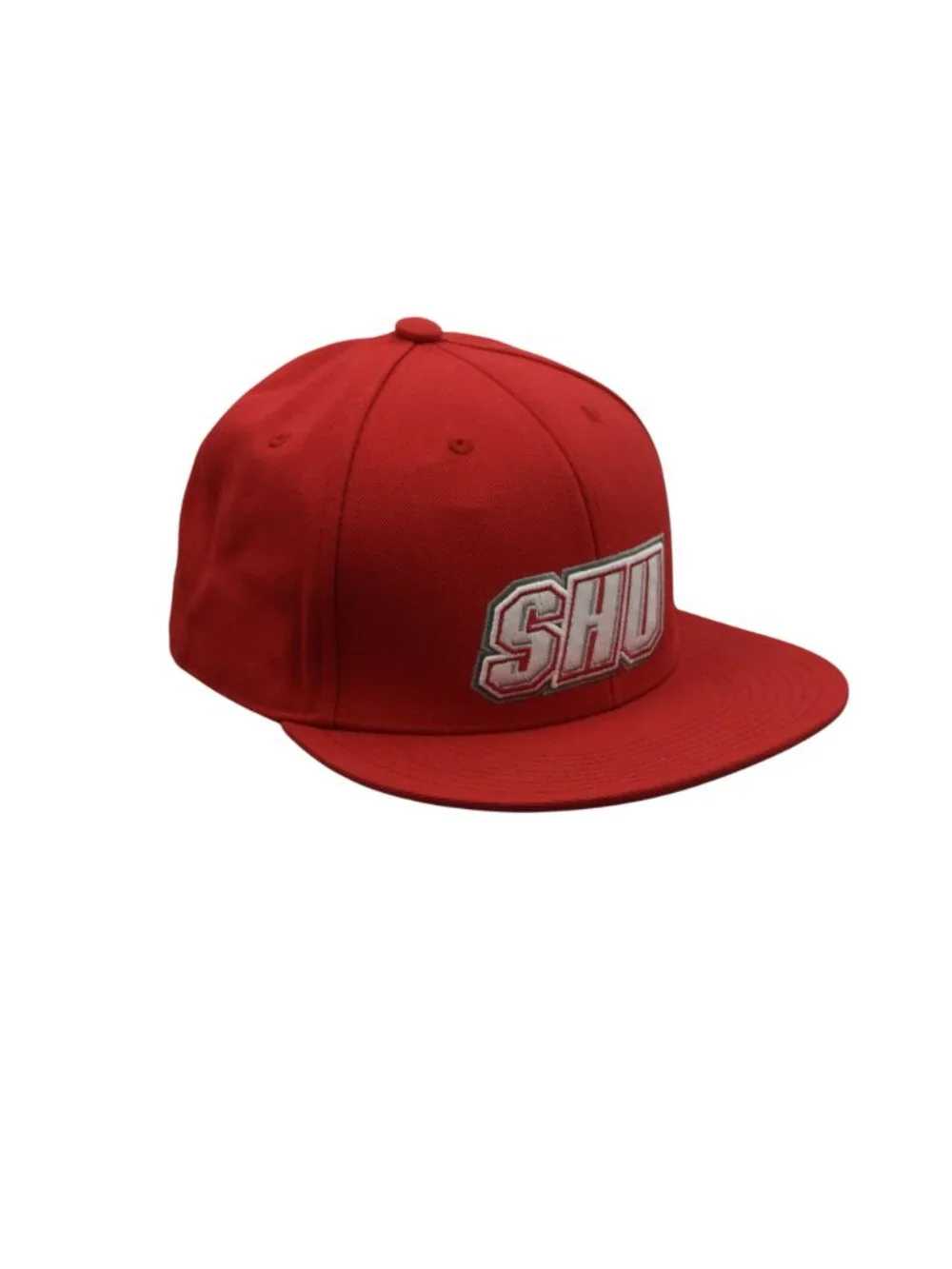 Adidas Sacred Heart University SHU Red Fitted Hat 7 1/4 Flat Brim Cap
